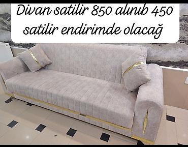 divan kontakt home: Divan - Rəng: açıq bej - Dizayn: vertikal tikişli oturacaq və arxa — 1