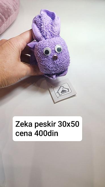cebe prodaja: Zeka peškir 30x50 – ljubičasti dekorativni peškir složen u obliku — 3