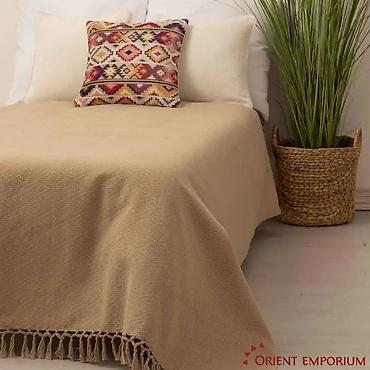 Ćebad i pokrivači: Prekrivač za krevet – jednostavan tkan, sa resama na ivicama - — 15