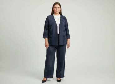 ubrania markowe: Elegancki komplet, rozmiar 4XL