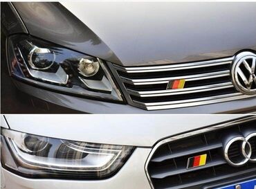авто наклейки: Значок с изображением флага Германии на переднюю решетку радиатора
