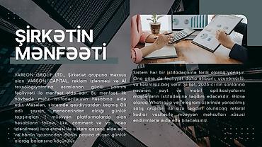 Услуги: VAREON CAPITAL – AI texnologiyalarına əsaslanan reklam və investisiya — 7