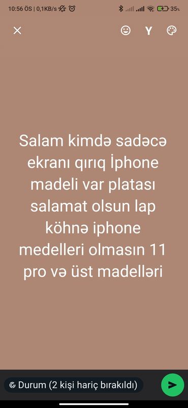 telefon ratsiya: Kimdə platada iş gedməmiş iphone madeli varsa əlaqə saxlasın wpdan