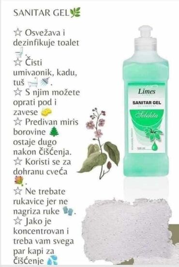 Kućna hemija i proizvodi za kuću: Limes Sanitar Gel u pakovanju od 500ml je efikasno sredstvo za — 8