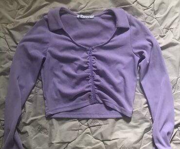 топы с длинным рукавом: Детский топ, рубашка, цвет - Фиолетовый, Новый