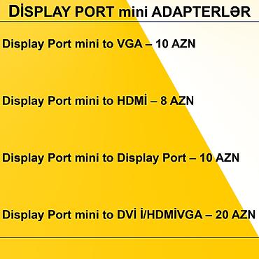 kompüter barter: DisplayPort mini Adapterlər/Konverterlər (Çeviricilər) ⭐Display Port — 2