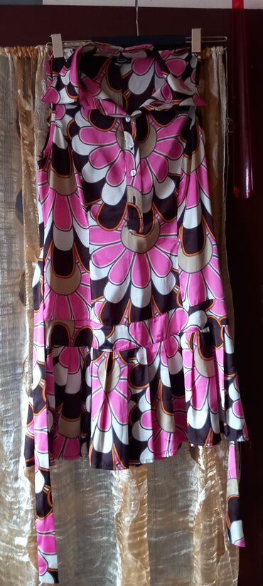 haljina svila: M (EU 38), color - Multicolored, Cocktail, Short sleeves