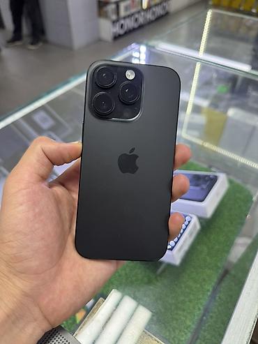 iphone osh: IPhone 16 Pro, Б/у, 256 ГБ, Black Titanium, Зарядное устройство, Защитное стекло, Чехол, В рассрочку, 89 % — 1