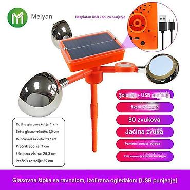 sto 90x90: Solarni i USB punjivi uređaj za odbijanje ptica/štetočina sa zvučnim — 2
