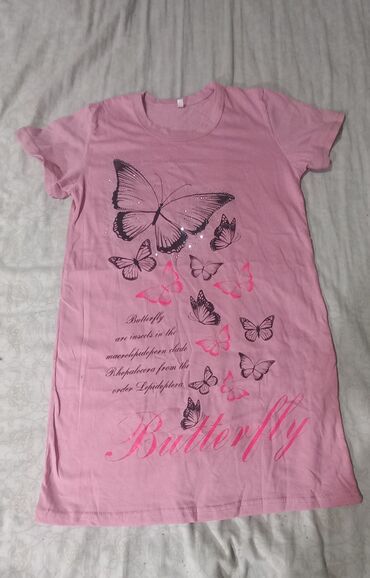 Верхняя одежда: Девочковое платье Х/Б. Новое. Размер: L Состояние: Новое Цвет: Розовый