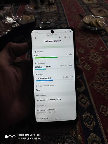 ikinci el qaz: Samsung Galaxy A72, 128 GB, rəng - Qara, Barmaq izi — 1
