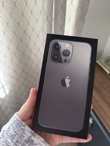 антенны сота: IPhone 13 Pro, Колдонулган, 128 ГБ, Графит, Куту, 77 %
