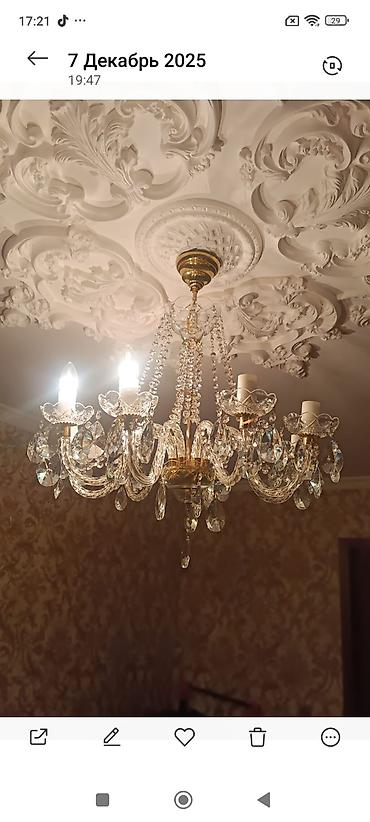 Çılçıraq, 6 lampa, Xrustal