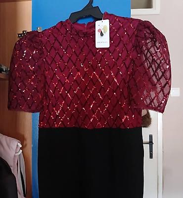 Kombinezoni: Elegantni ženski kombinezon - Gornji deo: bordo crvena tkanina sa — 7