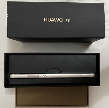 az islenmis telefonlar: Huawei P8, 16 GB, rəng - Gümüşü, Sensor, İki sim kartlı, Sənədlərlə