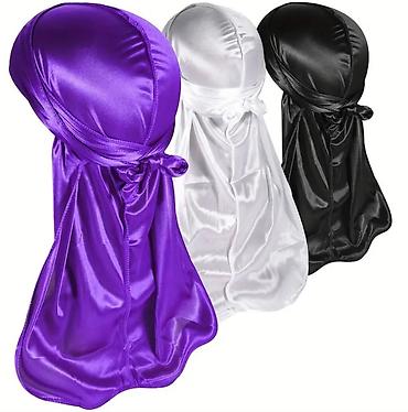 Головные уборы: Продаю набор из 3-х шелковистых мужских бандан (durag). Идеальны для — 5