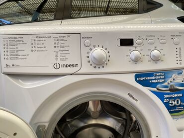 Стиральные машины: Стиральная машина Indesit, Б/у, Автомат, До 5 кг, Полноразмерная — 2