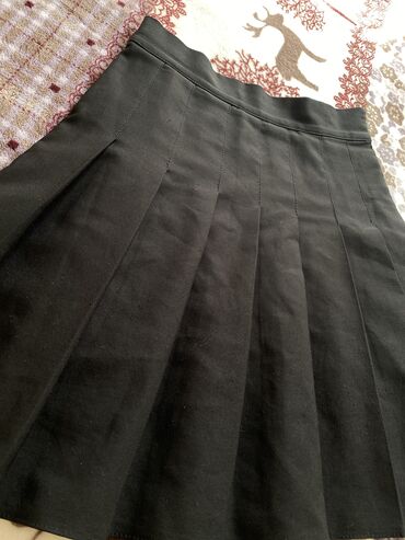 теннисная юбка в школу: Школьная форма, цвет - Черный