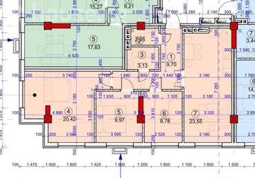 Продажа квартир: 3 комнаты, 77 м², Элитка, 4 этаж, ПСО (под самоотделку)