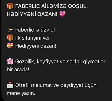 coban axtarilir: Faberlice uzv ol hediyye qazan🎁🎁🎁…… — 1