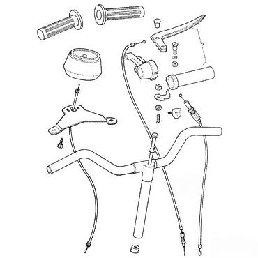 nozzle engine: Sajla gasa sa komponentama za montažu na motocikle ili skutere — 2