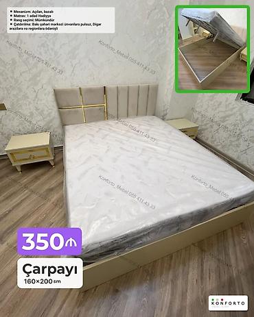 Çarpayı – 160×200 sm - Mexanizm: açılan, bazalı (yuxarı qalxan