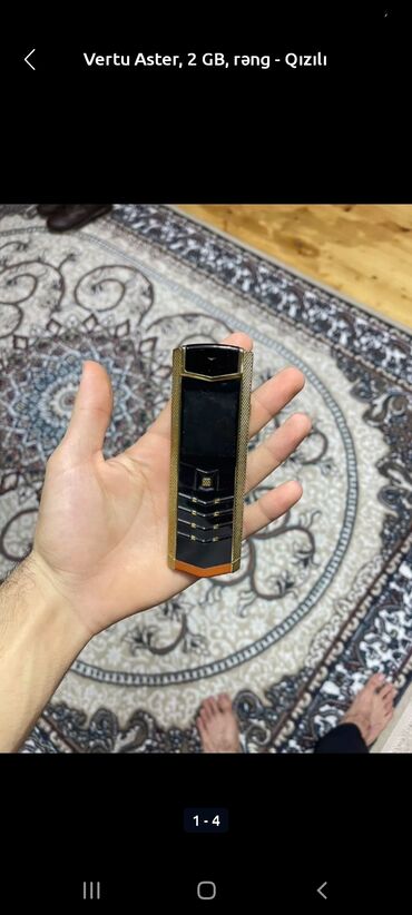 lenkeran telefon magazalari: Vertu Aster, 16 ГБ, цвет - Золотой, Две SIM карты, С документами