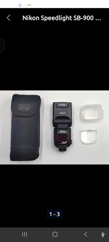 Haima: Nikon Speedlight SB-900 flaş. Bu flaş, fotoqrafiya ehtiyaclarınız üçün