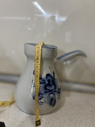 türk samavarı: Yeni, rəng - Ağ, Qəhvədan, Turka, Keramika, SSRİ — 3