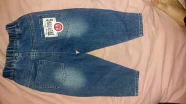 Манежи: Uşaq cins şalvarı - Material: klassik mavi denim (cins) - Arxa hissə