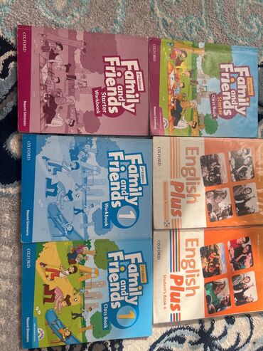 кыргыз тили 1: English plus Oxford 750 сом Family and friends starter 600 сом