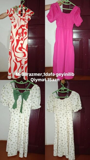 Geyimlər hər biri 1 dəfə geyinilib. Heç bir problemi yoxdu. 38
