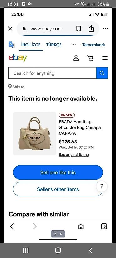 Prada. orijinal çanta