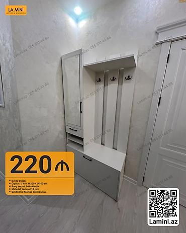 Мебель: Dəhliz dolabı – Lamini.az - Ölçülər: D 40 × H 200 × U 100 sm - — 1
