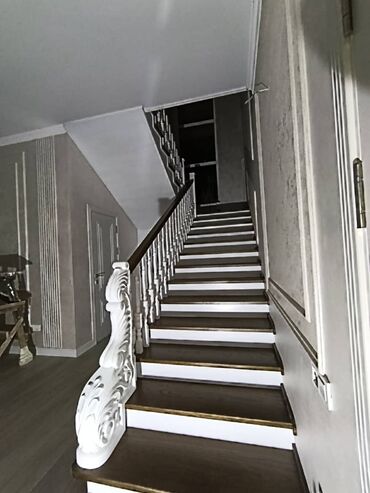 Деревянные лестницы: Деревянная лестница Для дома, Форма лестницы: Много-маршевая, Стиль: Классический — 9