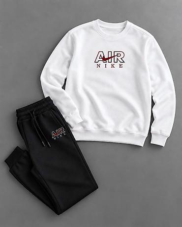 hugo boss sweatshirt: 🔥 MUŠKI KOMPLETI – BELI DUKS + CRNI DONJI DEO 🔥 Moderni i atraktivni — 5