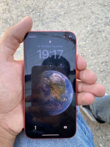 зарядка iphone 7: IPhone 12, 64 GB, Qırmızı, Face ID