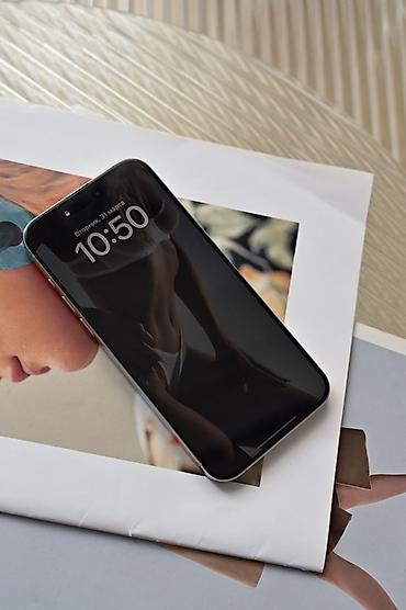 Apple iPhone: IPhone 15 Pro Max, Б/у, 256 ГБ, White Titanium, Чехол, Коробка, 83 % — 1