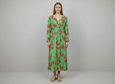 długa sukienka z krótkim rękawem na wesele: Women`s dress, size L