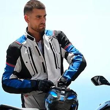 trcanje: LS2 motocyklistička touring/adventure jakna – siva/crna sa plavim i — 6