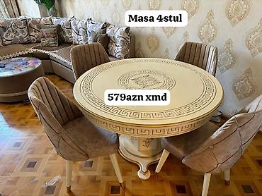 Masa və oturacaq dəstləri: Yemək masası və 6 ədəd stul dəsti - Komplekt: 1 ədəd dikdörtgan masa — 231