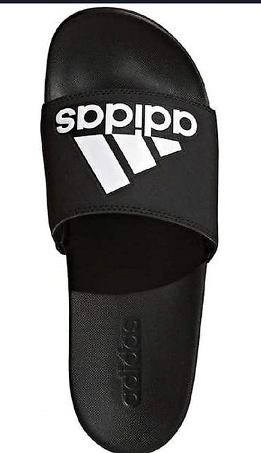 ağ sandallar: Adidas Adilette Comfort slayd sandal - Rəng: qara, iri ağ “adidas” — 3