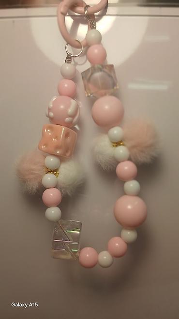 Брелоки: Брелоки‑браслеты из бусин для сумки/ключей - Ручная сборка на прочной — 1