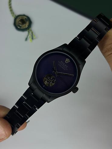 Наручные часы: Qara rəngli mexaniki qol saatı – minimalist skelet pəncərəli - Korpus — 6