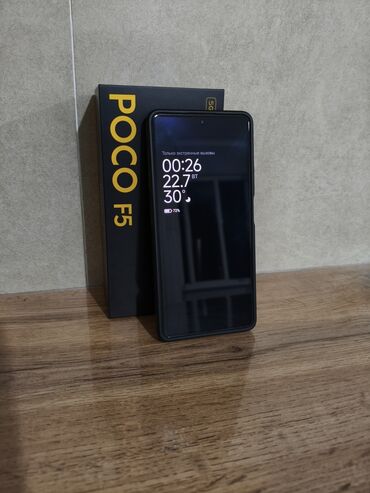 телефон поко х5: Poco F5, Колдонулган, 256 ГБ, түсү - Кара, 2 SIM
