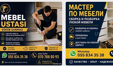 Mebel ustası – sökmə və quraşdırma xidməti - Hər növ mebelin lalafo.az -da Mebel ustası – sökmə və quraşdırma xidməti - Hər növ mebelin