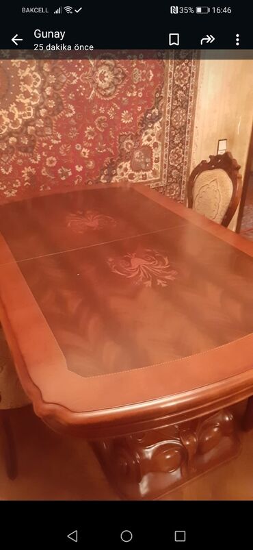 masa desti islenmis: Qonaq otağı üçün, İşlənmiş, Oval masa, 8 stul, Malayziya