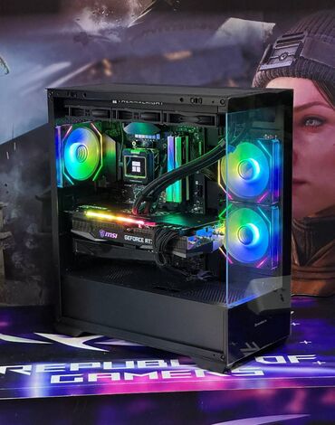 kompüter monitor: I9 14900Kf prosessor + RTX 3090 24 GB 384 Bit videokart ile sizler
