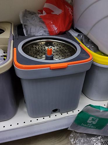 ведро для пола: Ведро с центрифугой для отжима швабры (spin-mop) - Прямоугольное — 2