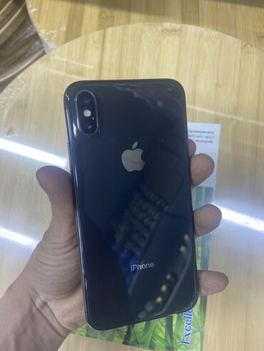 Apple iPhone: IPhone X, Б/у, 256 ГБ, Черный, Коробка, 100 %